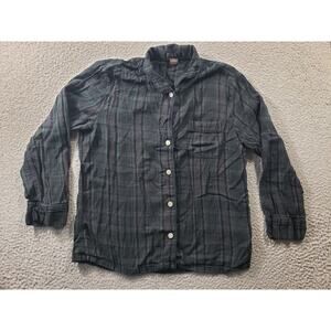 J Crew Shirt Women's Small Plaid Button Up Flannel Lounge Cotton Stretch Casual
